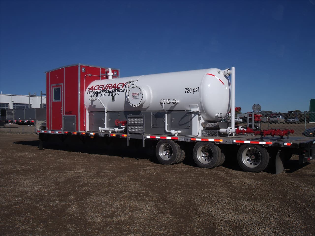 Accuracy Online PT 107 720 psi mobile separator unit on trailer
